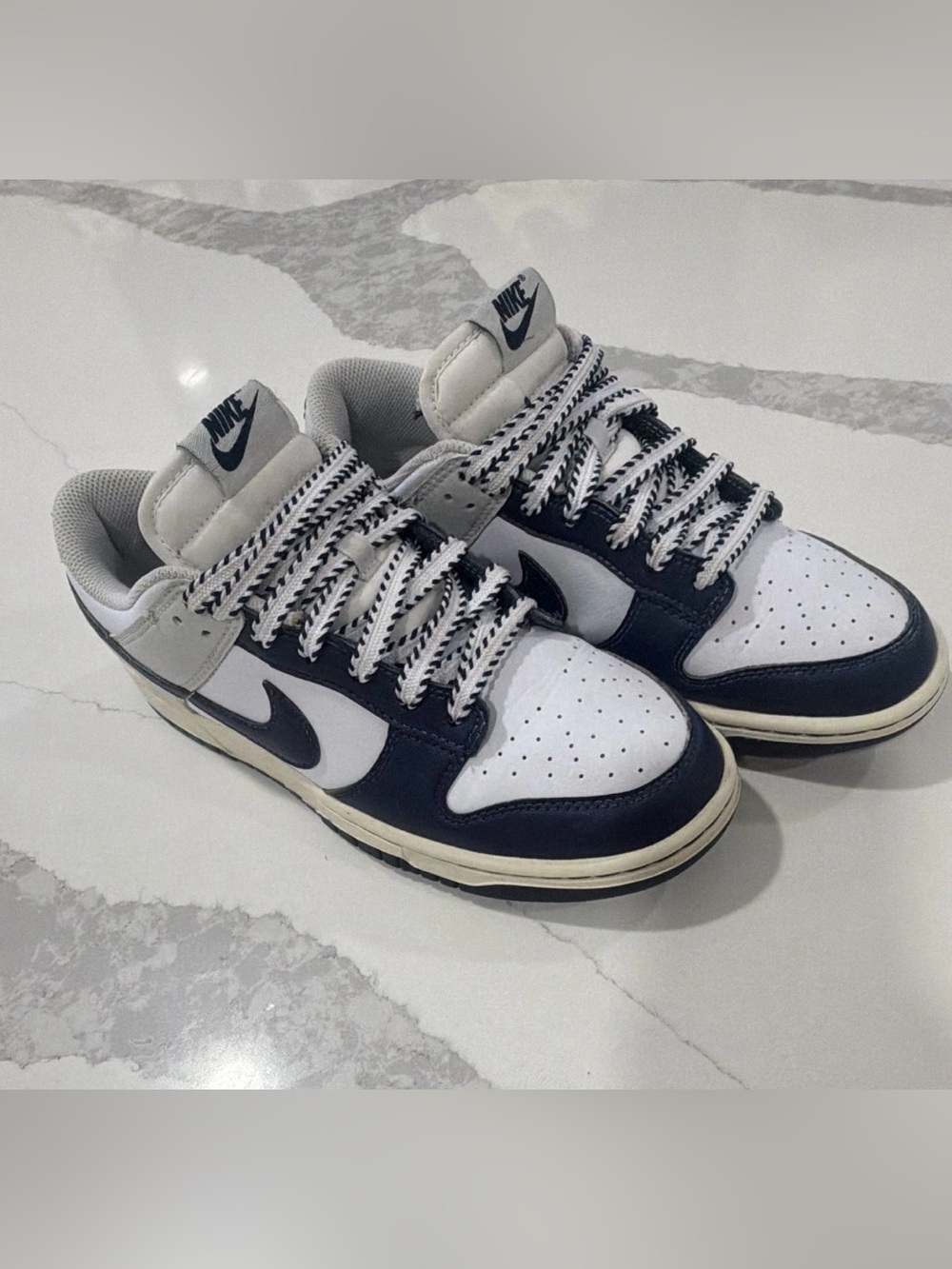 Nike Dunk Low Rivalry Pack New York Yankees White/Midnight Navy Leather
